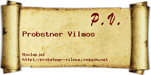 Probstner Vilmos névjegykártya